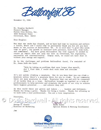 United Way letter